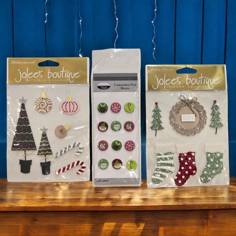 Jolee's Stickers Christmas Decorations Season Greetings Christmas Fun Noel Brads